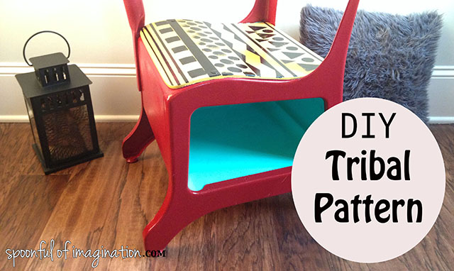 create your own tribal pattern, painted furniture