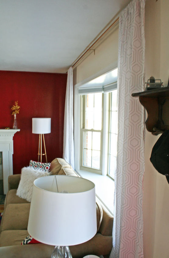 change the look and feel of a room with conduit curtain rods, home decor, reupholster, window treatments, windows