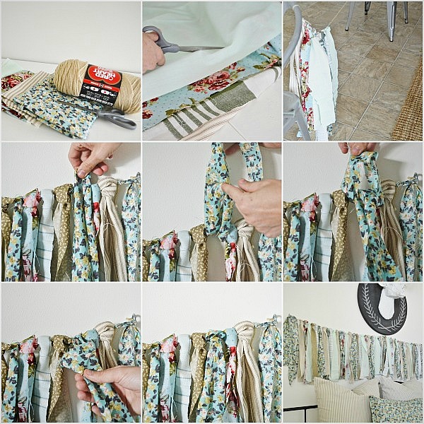 diy fabric garland, crafts, To see full directions step by step check the blog