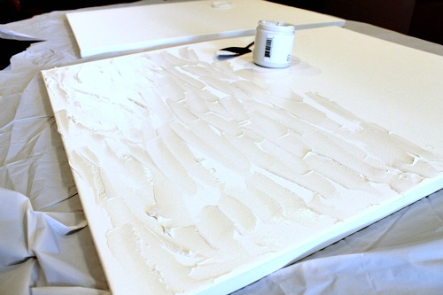 foolproof diy impressionistic paintings, crafts, home decor, The textured look comes from spreading something called molding paste onto the canvas and letting it dry before applying the paint It makes it look like the paint was applied so rich and thick that it created ridges