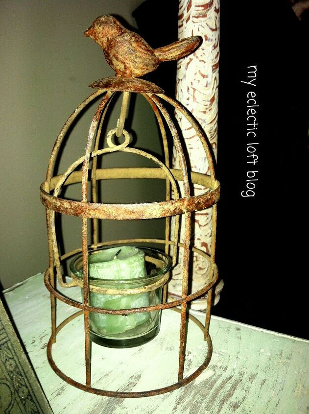 adding vintage decor to my home, home decor, repurposing upcycling, shabby chic, Vintage Style bird cage vintage myeclecticloftblog hometalk googleplus