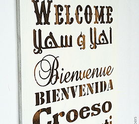 wood welcome sign from scrap plywood, crafts, woodworking projects