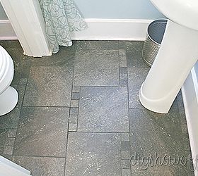 half bathroom before and after, bathroom ideas, home decor, small bathroom ideas, tile floor