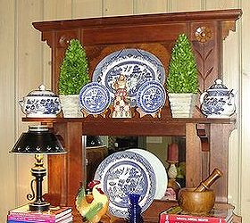 french country kitchen tour, home decor, kitchen design, kitchen island, The inside of this hutch stores my cookbook collection