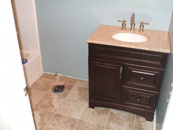 guest bathroom renovation, bathroom, remodeling, installed vanity