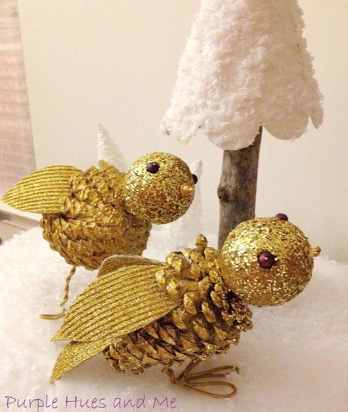 pine cone birds diy, crafts, seasonal holiday decor, What a great way to use pinecones and a wonderful activity to share with kids not only during the holiday but anytime during the winter
