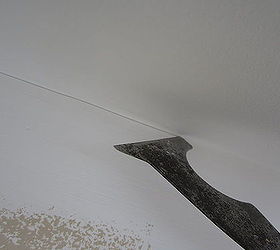 painting a straight line at the ceiling trick