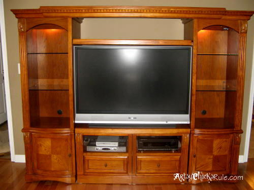 family room makeover a new tv a level, fireplaces mantels, home decor, living room ideas, painting, Wall unit that used to house our old TV Much too big for the space