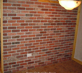 how to install an interior brick wall, concrete masonry, diy, wall decor, bricks adhered before mortar was added to fill the spaces