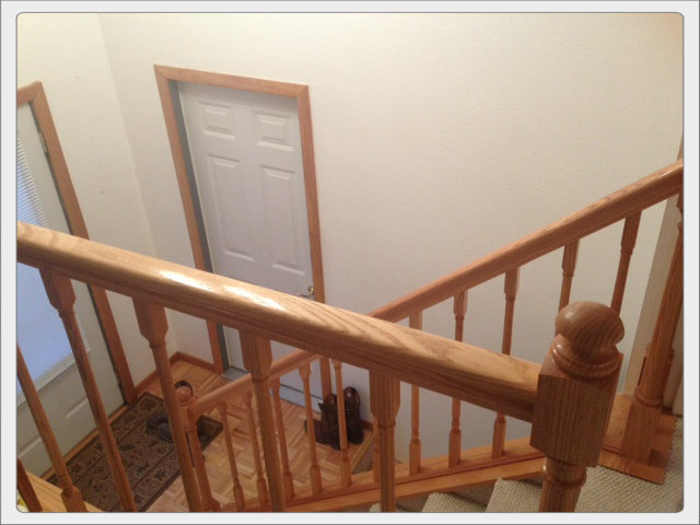 my foyer dilemma, Left of front door is our garage door This would have been a perfect spot for a console table