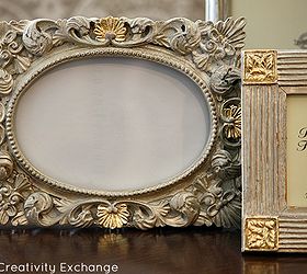 transform old frames with spray paint amp gold leaf, crafts, Transform old frames with spray paint and gold leaf