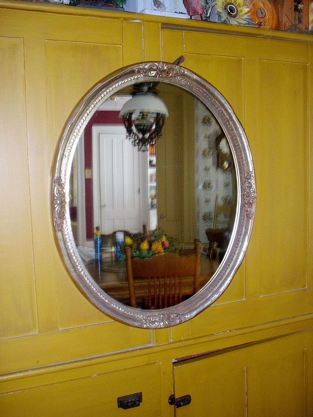 what should i do with this great vintage find, repurposing upcycling, I found this large mirror 24 x 30 while thrifting