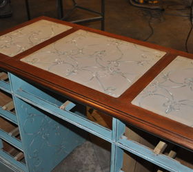 provence blue desk, chalk paint, painted furniture