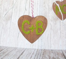 personalized faux moss heart ornament, crafts, seasonal holiday decor, valentines day ideas, What a perfect little gift present topper ornament possibilities are endless