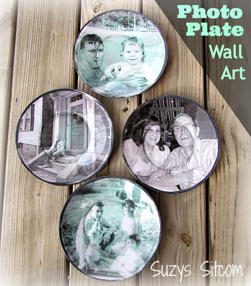 diy photo plate wall art, crafts, decoupage, home decor