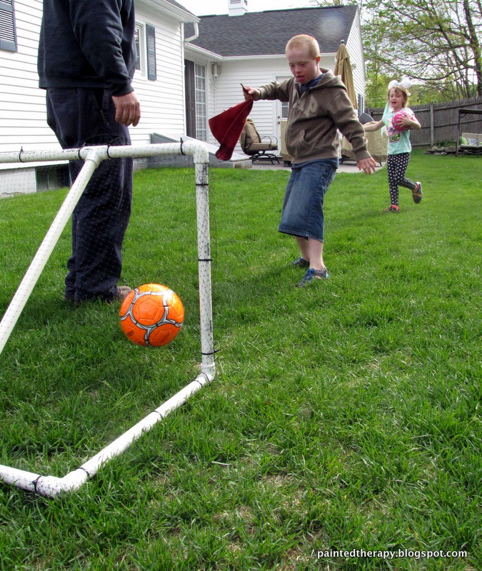 diy soccer goal a summer must, outdoor living, repurposing upcycling