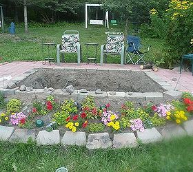 whimsical garden ideas, gardening, This is our fire pit We put paving blocks around it