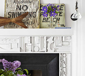 faux fake mantle, fireplaces mantels, home decor, InspiredBy mantel in House Beautiful