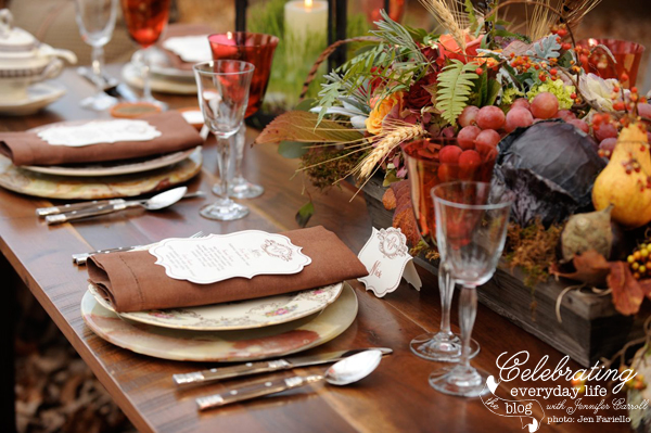 fall entertaining amp decor outdoor harvest thanksgiving table, seasonal holiday d cor, thanksgiving decorations, Placesetting on the Outdoor Harvest Table