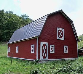 red barn, curb appeal, painting, After J M