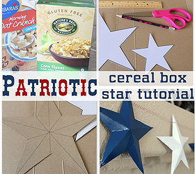 cereal box star tutorial, crafts, patriotic decor ideas, repurposing upcycling, seasonal holiday decor, wreaths