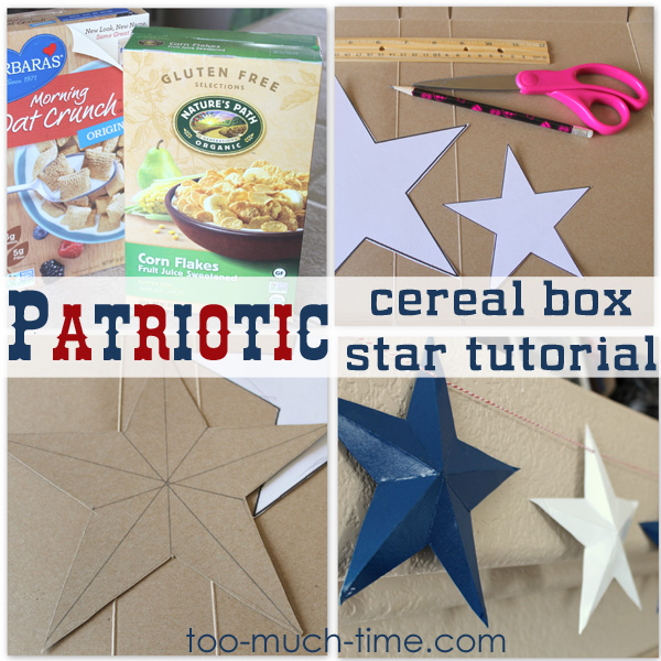 cereal box star tutorial, crafts, patriotic decor ideas, repurposing upcycling, seasonal holiday decor, wreaths
