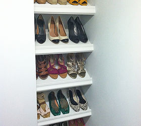 designer shoe shelves on a budget, cleaning tips, closet, diy, how to, shelving ideas, woodworking projects