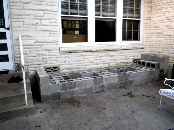 how to make a cinder block bench in less than 4 hours, concrete masonry, diy, how to, outdoor living, reupholster, woodworking projects