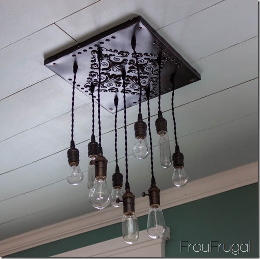 how to make a bare edison bulb chandelier, diy, home decor, kitchen design, lighting, I love this light We will be moving this summer and my husband and I are on the fence about leaving this light here I suspect it will stay If it does I will be making another one