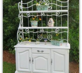 shabby happy hutch, painted furniture, shabby chic