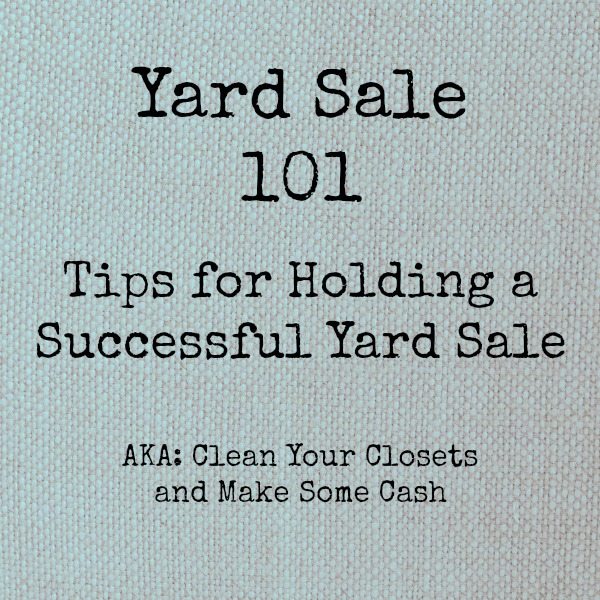 yard sale success tips, cleaning tips