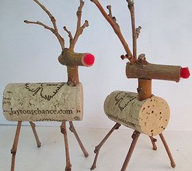 diy twig cork reindeer, crafts, seasonal holiday decor, wreaths, Easy to Make Twig Cork Reindeer