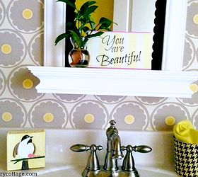 add detail with scalloped trim easy mirror makeover, bathroom ideas, crafts, home decor, Perfect for the bathroom