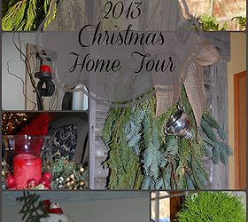 antique christmas decor, christmas decorations, repurposing upcycling, seasonal holiday decor, wreaths, Christmas Home Tour 2013