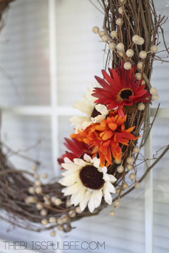 easy diy fall wreath, crafts, seasonal holiday decor, wreaths