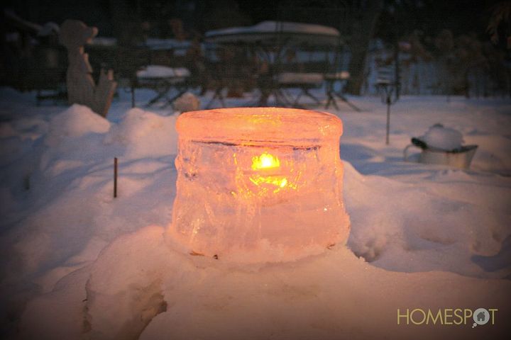 ice candle holder for outdoor decor, seasonal holiday d cor, Ice candle holder