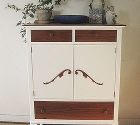 the dreaded purple dresser makeover more or less wood, painted furniture, woodworking projects, With appliques