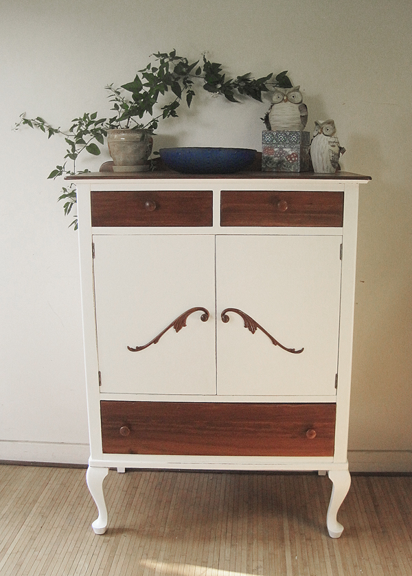 the dreaded purple dresser makeover more or less wood, painted furniture, woodworking projects, With appliques