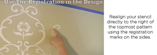 video tutorial on stenciling with interlocking patterns, painting, wall decor