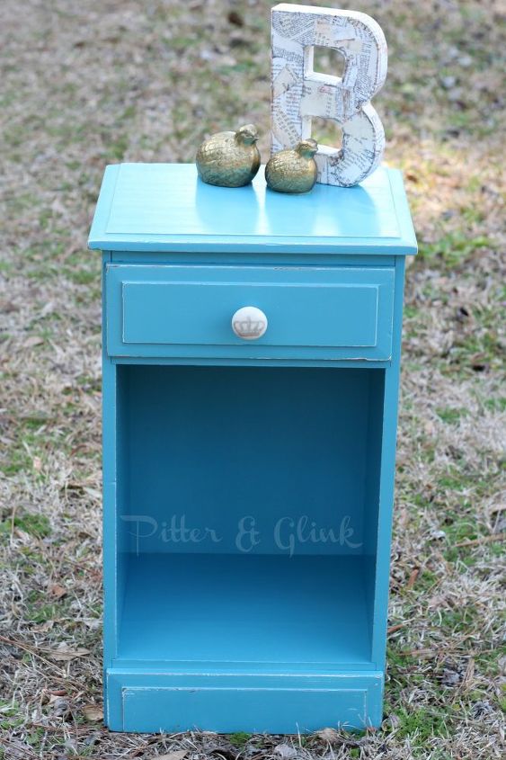 end table makeover, painted furniture, It s easy to makeover a dingy old end table with spray paint