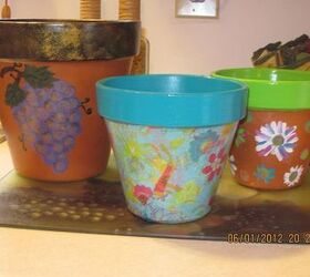 my pots, crafts, painting, First pots I ever did Not very good but I love painting I m learning