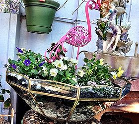 change a hanging lamp into a beautiful garden planter, gardening, repurposing upcycling, Finished Diy Planter