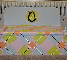 argyle toy box, home decor, painted furniture, For my adorable niece Caraline