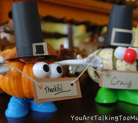 punkin head place card holders perfect for the kids table, crafts, seasonal holiday decor, thanksgiving decorations, Make a Pilgrim Punkin head Check out the fun tips and ideas on this post