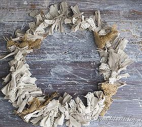 romantic fall wreath, crafts, seasonal holiday decor, wreaths, Tie strips of fabric to an iron hoop to form the base of your wreath