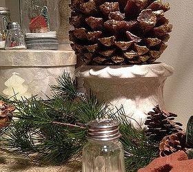 book page wreath and mason jar snow globes, christmas decorations, seasonal holiday decor, wreaths, Vintage salt shaker turned snowglobe snowglobe christmas DIY vintage HolidayCheer