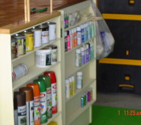craft center, craft rooms, painted furniture, These are the sides We decided to use these to organize my paints They use to be in a box and it was a pain