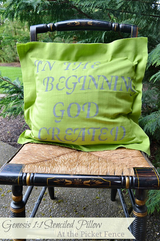 celebrating earth day with a no sew stenciled pillow, crafts