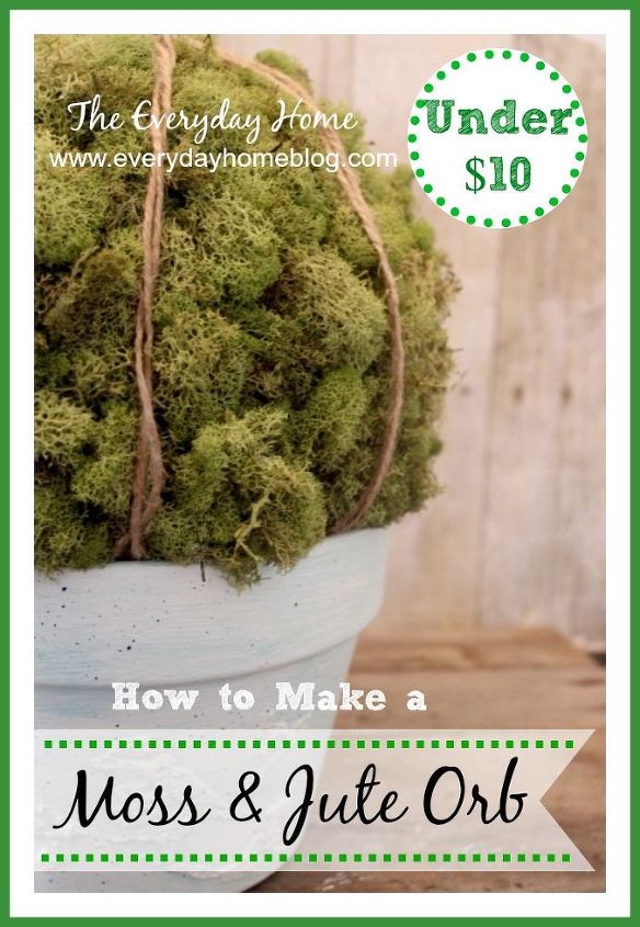 embossed bird pot and moss jute orb, crafts, gardening, A combination of an embossed pot and moss orb makes me thinkspring