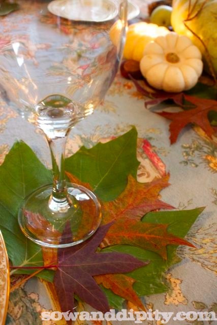 rustic vintage tablescape, seasonal holiday d cor, thanksgiving decorations, A tri leaf coaster it doesn t get more harvesty than that